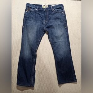 Ariat M7 Rocker Bootcut Dark Wash Denim Blue Jeans Mens Size 40×30